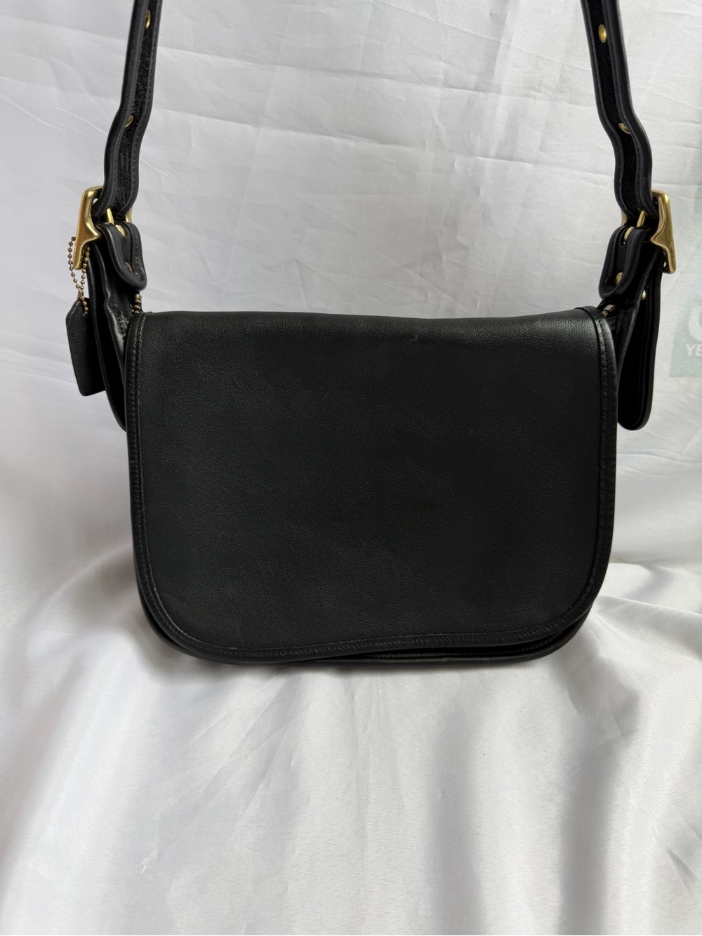 Vintage Coach Legacy Patricia 9951 Black Leather Saddle Crossbody Bag USA Era - Picture 8 of 16